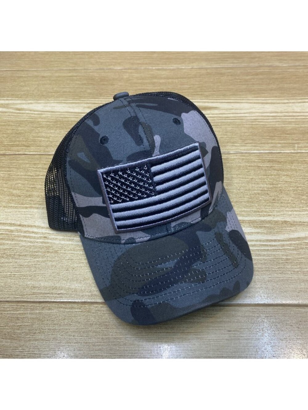 American Flag Trucker Hat Camo Mesh Back Snap Back Patriot Veteran Tactical